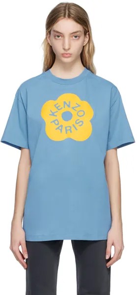 Синяя футболка Kenzo Paris Boke Flower 2.0