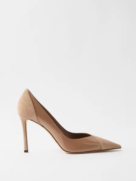 Замшевые туфли cass 95 с острым носком Jimmy Choo, розовый