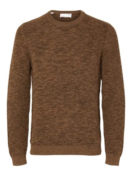 Пуловер SELECTED HOMME SLHVINCE, коричневый