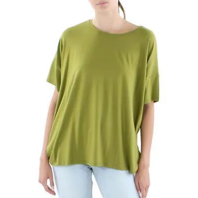 Женская зеленая футболка с круглым вырезом Eileen Fisher M BHFO 5305