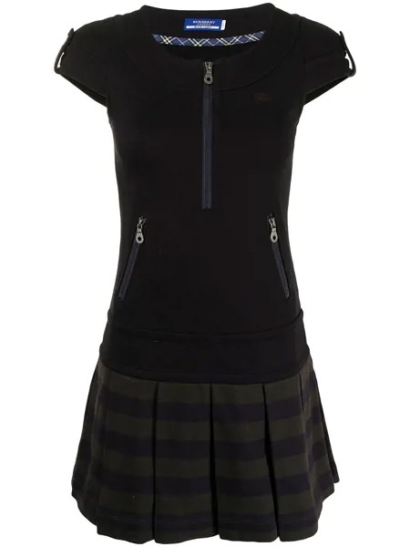 Burberry Pre-Owned платье мини с полосатой юбкой