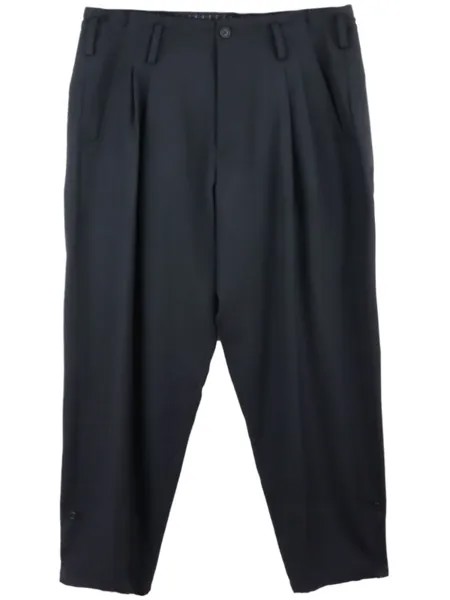 Yohji Yamamoto зауженные брюки со складками, черный