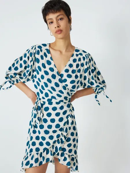 Мини-платье с запахом и принтом Fabienne Chapot Channa Sport, Tasty Teal/Cream White
