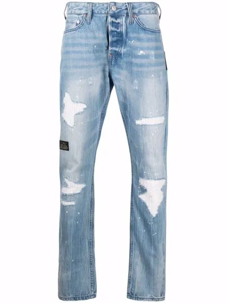 EVISU джинсы с прорезями