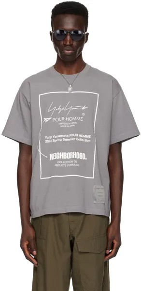Серая футболка NEIGHBORHOOD Edition Yohji Yamamoto, цвет Grey