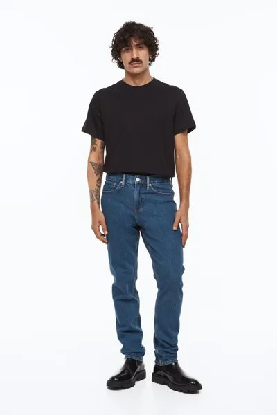 Узкие джинсы H&M, синий деним