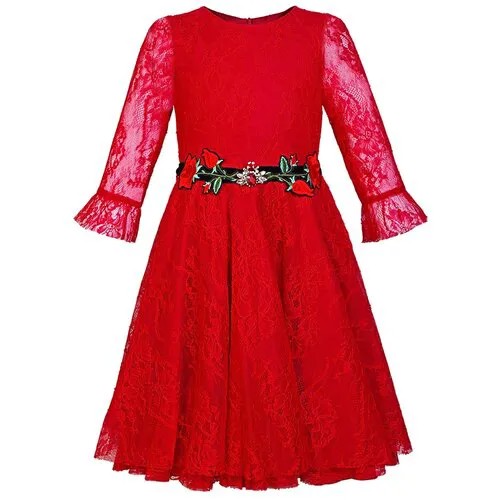 Платье Aletta, размер 6(116), черный, красный