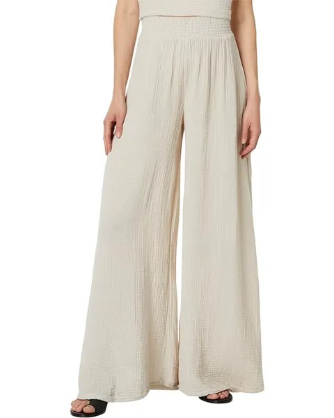 Брюки Michael Stars Simba Extra Wide Smocked Waist, цвет Cement