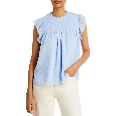 Женская голубая блузка-рубашка с эффектом металлик Aqua S BHFO 0201