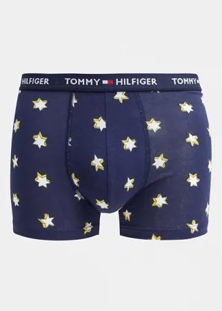 Темно-синие боксеры-брифы с принтом звездочек Tommy Hilfiger-Темно-синий