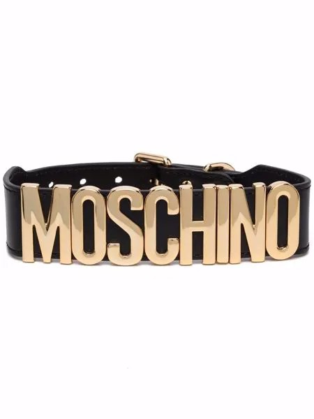 Moschino ремень с металлическим логотипом