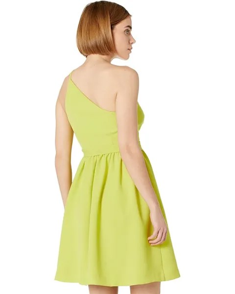 Платье Halston Miley One Shoulder Crepe Dress, цвет Citrine