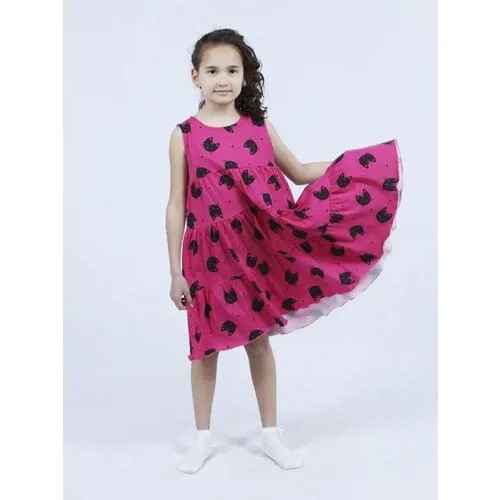 Платье Bonito, хлопок, размер 122, розовый