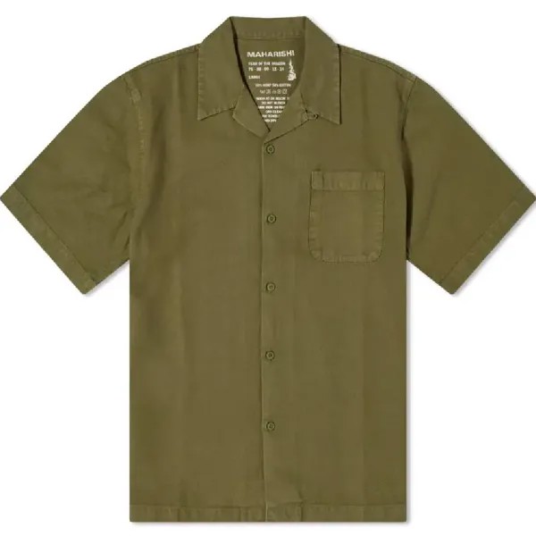 Рубашка с коротким рукавом Maharishi Hemp, зеленый