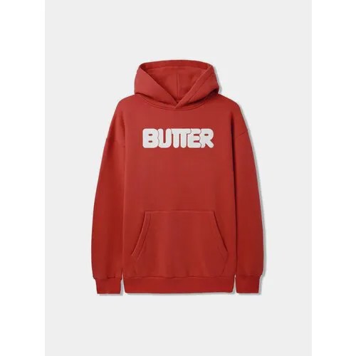 Худи Butter Goods Puff Rounded Logo, размер XL, красный