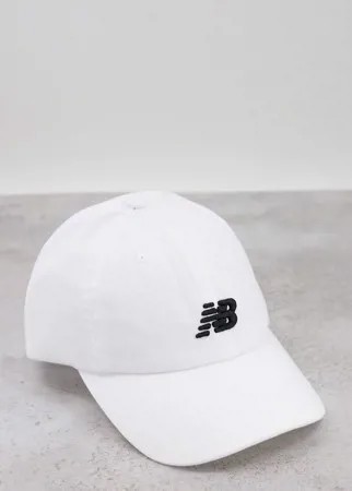 Белая кепка с логотипом New Balance-Белый