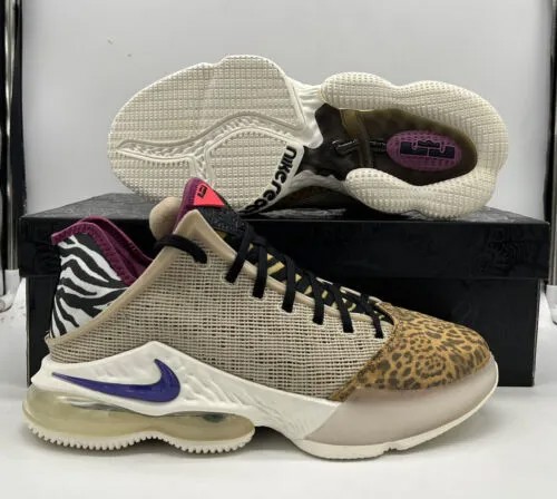 Полуботинки Nike Lebron 19 Safari с парусом из ротанга, черные DM1058-200, мужские размеры
