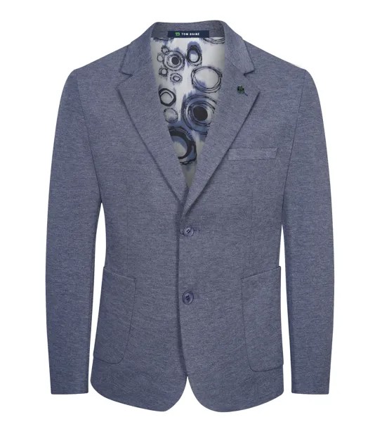 Tom Baine Slim Fit Хлопковое однотонное спортивное пальто стрейч, цвет Denim Blue