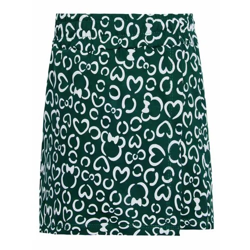 Школьная юбка-шорты ИНОВО, размер 152, зеленый