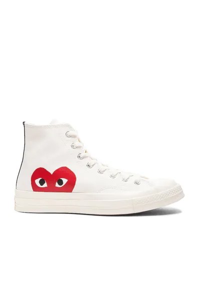 Кроссовки Comme des Garçons Converse Large Emblem High Top Canvass, белый