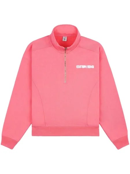Sporty & Rich свитер с высоким воротником и логотипом, розовый