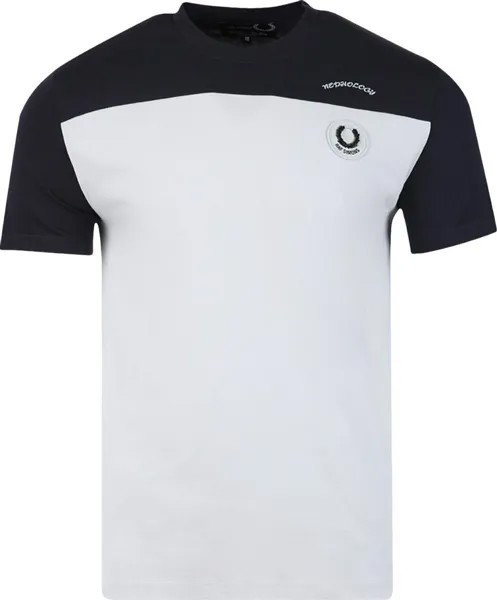 Футболка Fred Perry x Raf Simons Contrast Panel T-Shirt 'Basalt Navy', синий