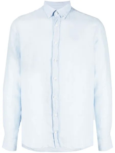 Hackett рубашка с вышитым логотипом, синий