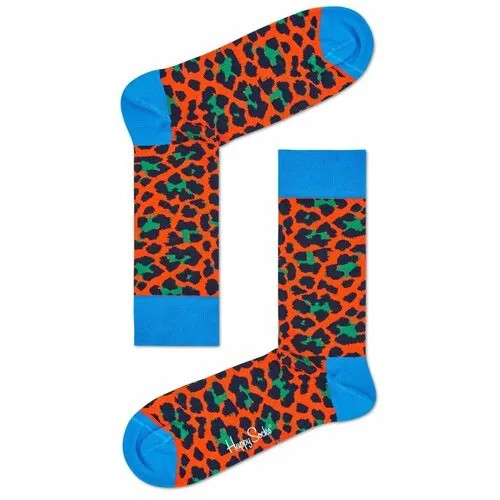 Носки унисекс Leopard Sock с мультиколоровыми пятнышками, оранжевый, 25