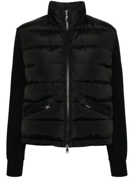 Moncler пуховик со вставками, черный