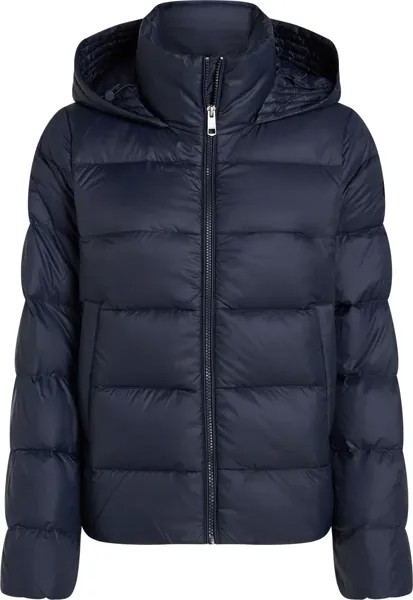 Стеганая куртка Tommy Hilfiger с капюшоном и тисненым логотипом, цвет Desert Sky