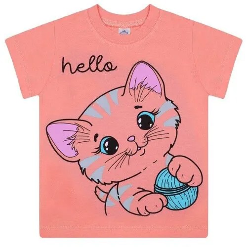 Футболка BONITO KIDS, размер 86, коралловый, розовый