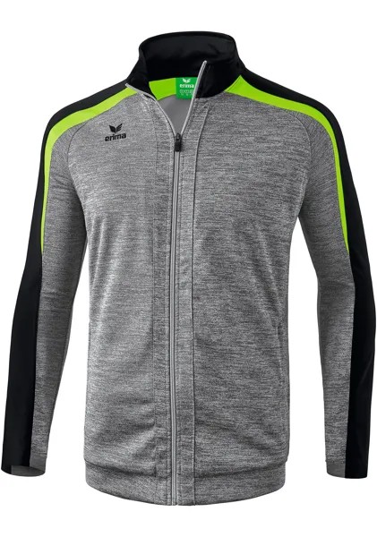 Спортивная куртка erima Liga 2.0 Polyesterjacke, серый меланж/черный/зеленый геккон