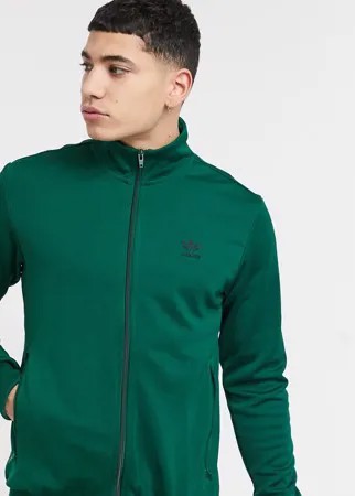 Темно-зеленая олимпийка с логотипом-трилистником adidas Originals Essentials-Зеленый цвет