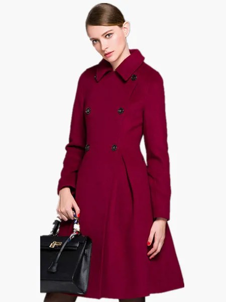 Milanoo 2021 Women  Winter Coat Double-Breasted Flared Coat