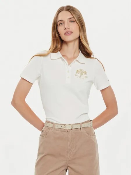 Рубашка-Поло узкого кроя Tommy Hilfiger, белый