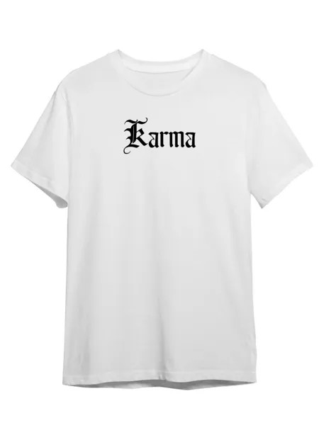 Футболка унисекс Каждому Своё Karma/Карма/Готика STGO5N белая 2XL
