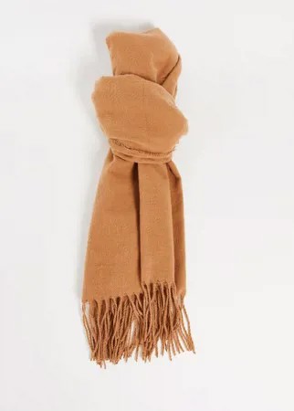 Бежевый шарф с бахромой из переработанного полиэстера Boardmans-Светло-бежевый цвет