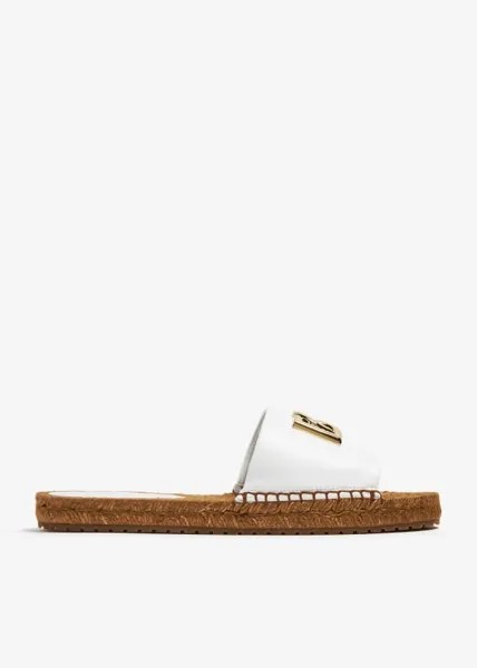 Шлепанцы Dolce&Gabbana DG Logo Espadrille, белый
