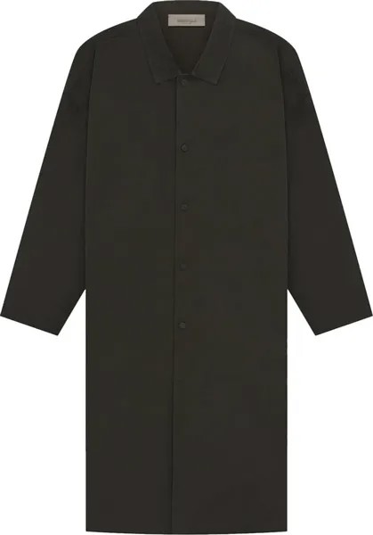 Пальто Fear of God Essentials Long Coat 'Off Black', черный