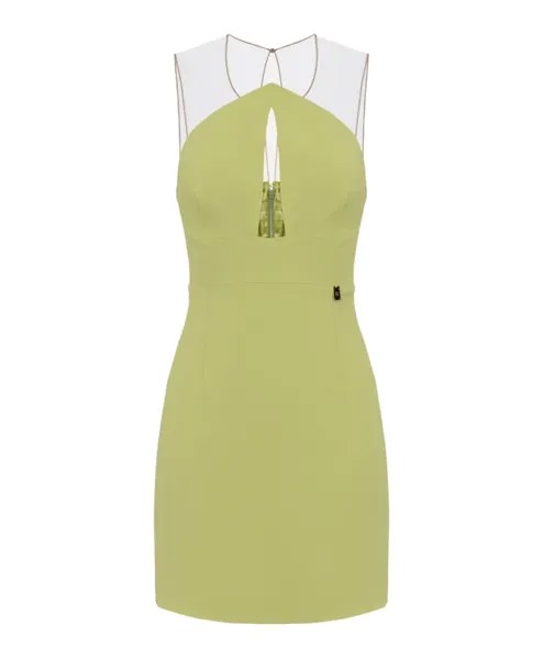 Синтетическое платье Фисташка Elisabetta Franchi, зеленый