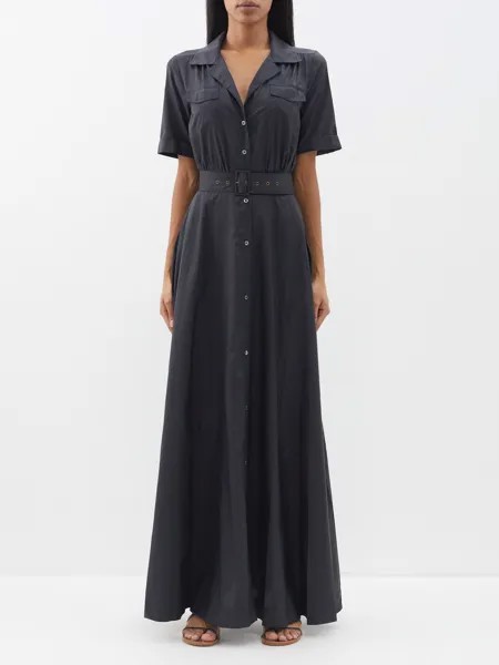 Платье-рубашка millie из переработанного волокна Staud, черный