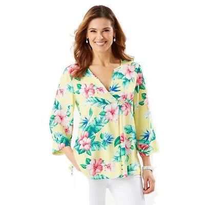 Топ-туника Tommy Bahama Floristic Approach, желтый Lilikoi, S