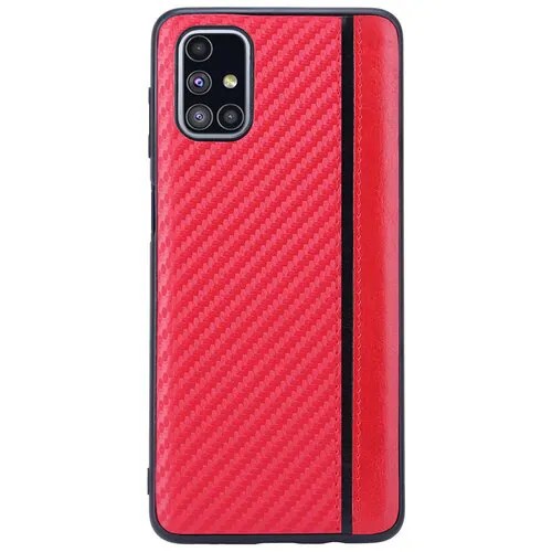 Чехол-накладка G-Case Carbon для Samsung Galaxy M51 SM-M515F красный
