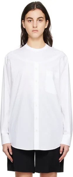 Белая футболка с длинным рукавом со вставками MM6 Maison Margiela
