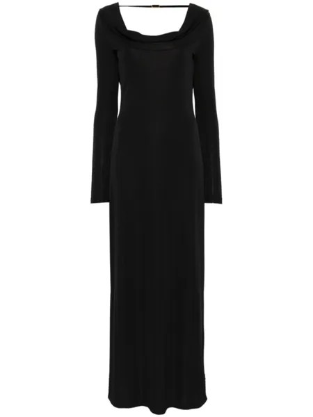 TWINSET платье макси с драпировкой, черный
