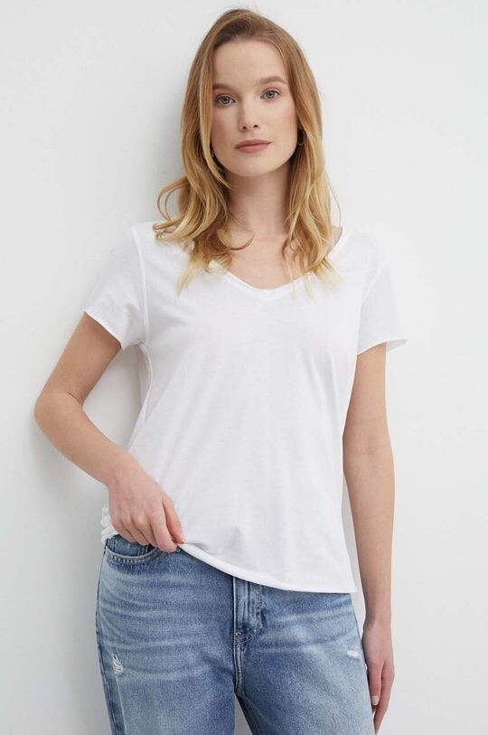 Футболка LUNA из хлопка Pepe Jeans, белый
