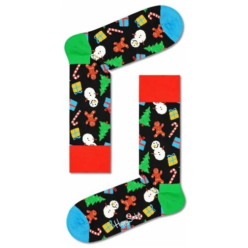 Носки Happy Socks, размер 29, черный, голубой
