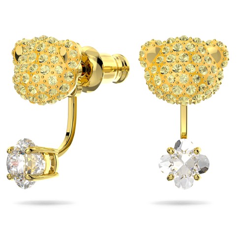 Серьги SWAROVSKI, кристаллы Swarovski, золотой, желтый