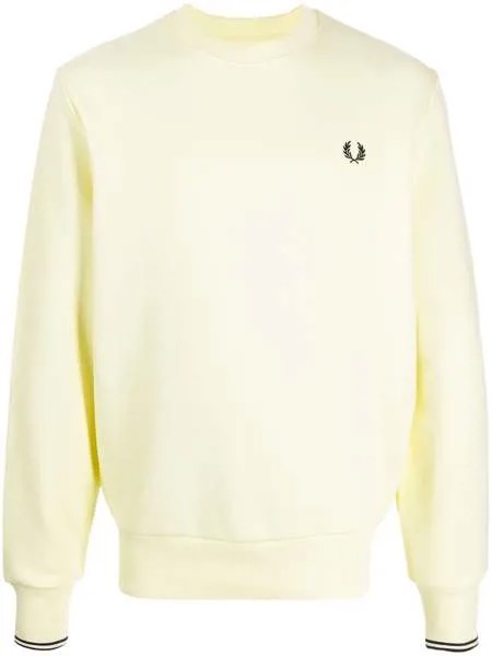 FRED PERRY толстовка с круглым вырезом и вышитым логотипом