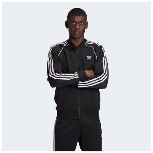 Ветровка/Adidas/GF0198/SST TT P BLUE BLACK/WHITE/черный/M